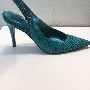 Blue Sling Backs